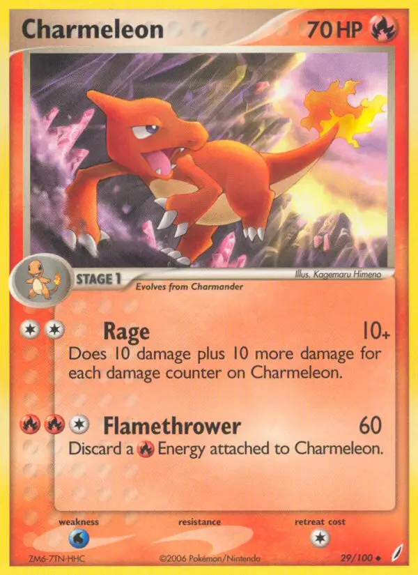 Charmeleon Uncommon rarity Crystal Guardians Pokémon card price — $23.45