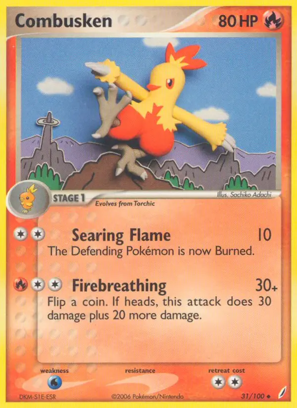 Combusken Uncommon rarity Crystal Guardians Pokémon card price — $30.94