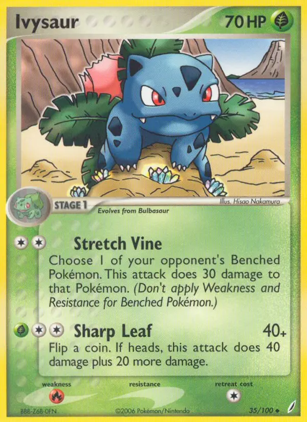 Ivysaur Uncommon rarity Crystal Guardians Pokémon card price — $55.00