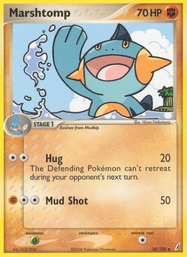 Marshtomp Uncommon rarity Crystal Guardians Pokémon card price — $25.73