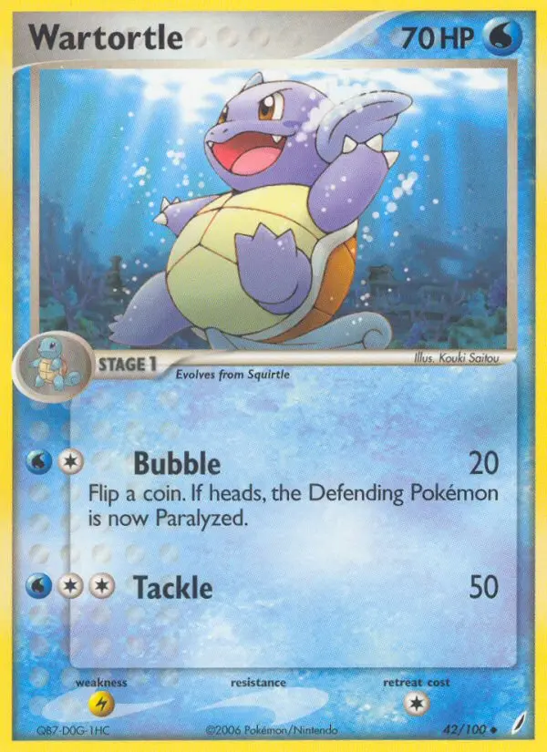 Wartortle Uncommon rarity Crystal Guardians Pokémon card price — $43.48