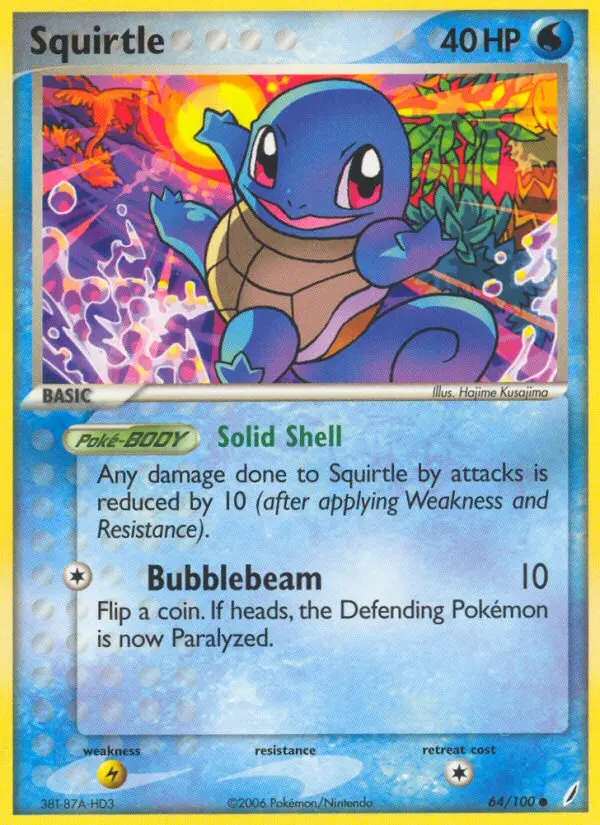 Squirtle Common rarity Crystal Guardians Pokémon card price — $82.75