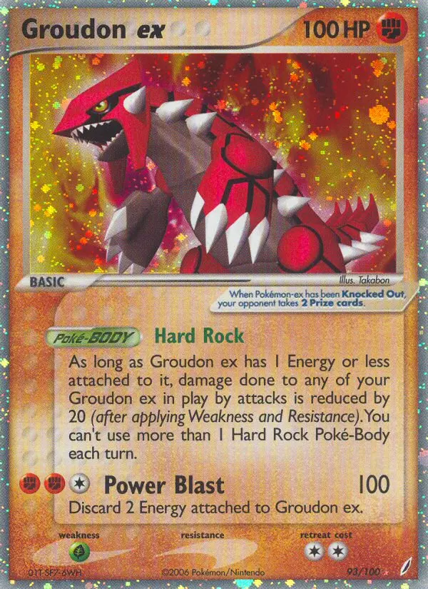 Groudon ex Rare rarity Crystal Guardians Pokémon card price — $175.00