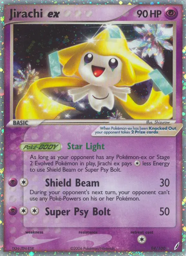 Jirachi ex Rare rarity Crystal Guardians Pokémon card price — $289.99