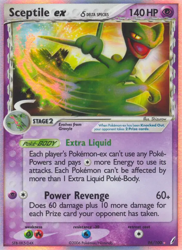 Sceptile ex δ Rare rarity Crystal Guardians Pokémon card price — $196.83