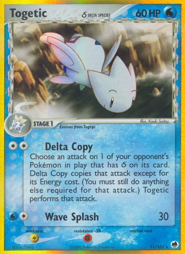 Togetic δ Rare rarity Dragon Frontiers Pokémon card price — $11.47