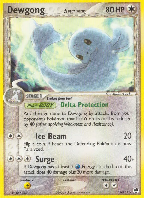 Dewgong δ Rare rarity Dragon Frontiers Pokémon card price — $4.41