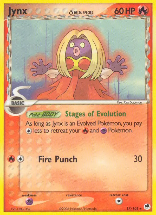 Jynx δ Rare rarity Dragon Frontiers Pokémon card price — $1.03