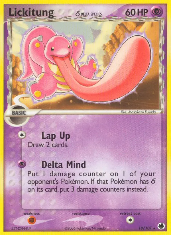 Lickitung δ Rare rarity Dragon Frontiers Pokémon card price — $1.43