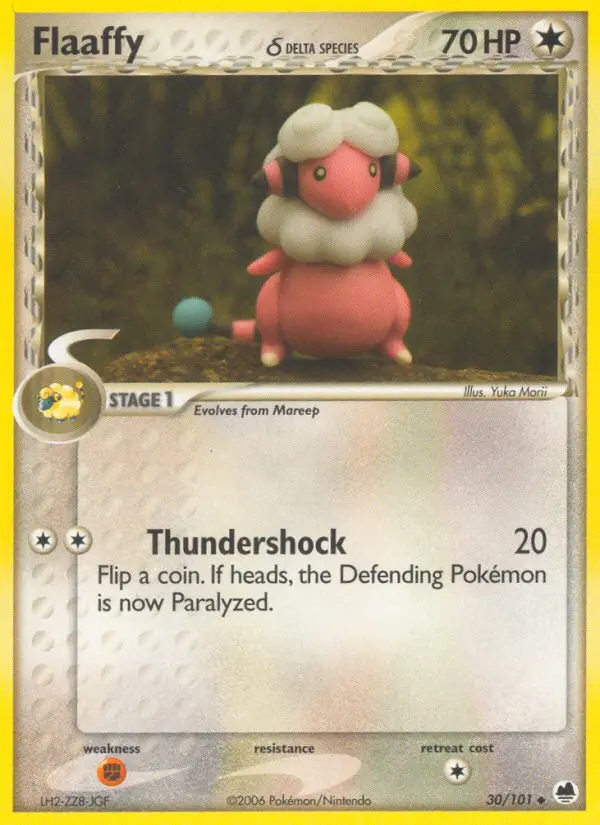 Flaaffy δ Uncommon rarity Dragon Frontiers Pokémon card price — $1.71