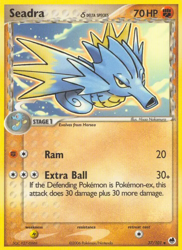 Seadra δ Uncommon rarity Dragon Frontiers Pokémon card price — $0.87