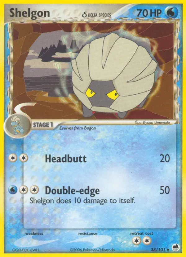 Shelgon δ Uncommon rarity Dragon Frontiers Pokémon card price — $0.73