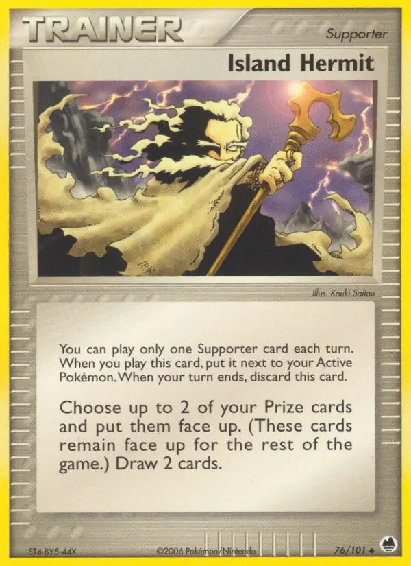Island Hermit Uncommon rarity Dragon Frontiers Pokémon card price — $8.11