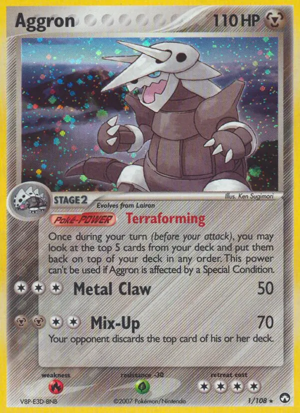 Aggron Rare rarity Power Keepers Pokémon card price — $45.49