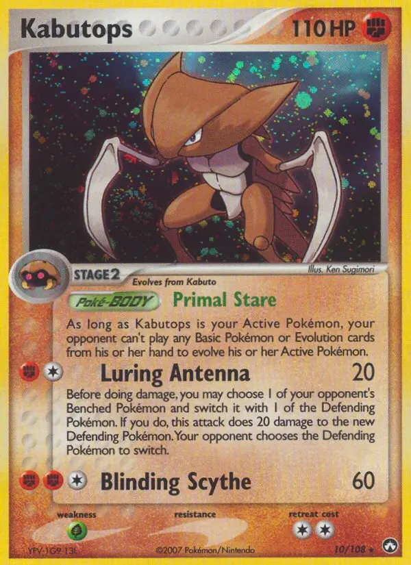 Kabutops Rare rarity Power Keepers Pokémon card price — $31.20