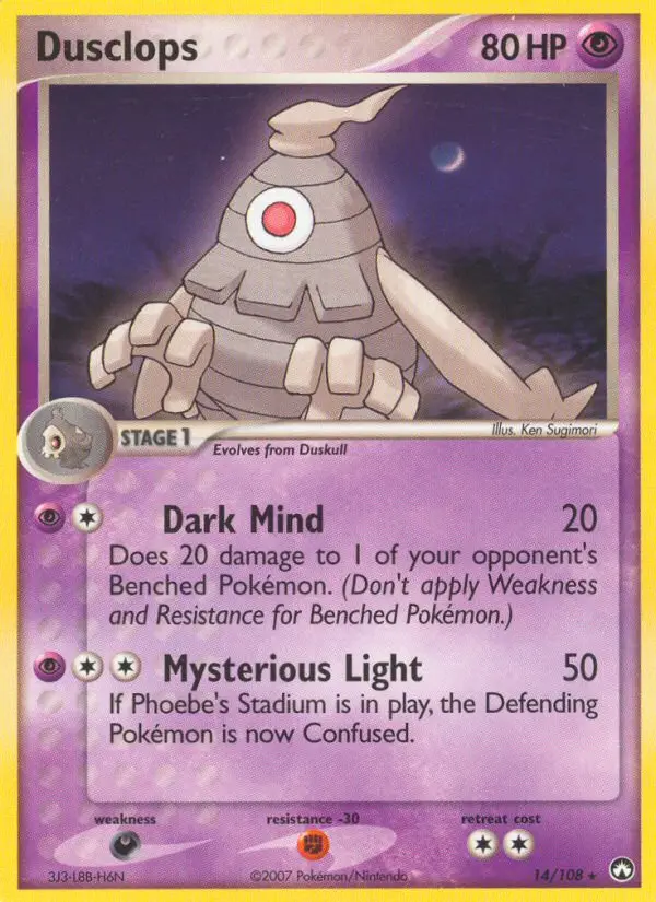 Dusclops Rare rarity Power Keepers Pokémon card price — $7.80