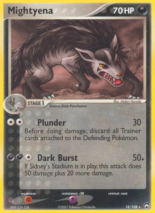 Mightyena Rare rarity Power Keepers Pokémon card price — $30.06
