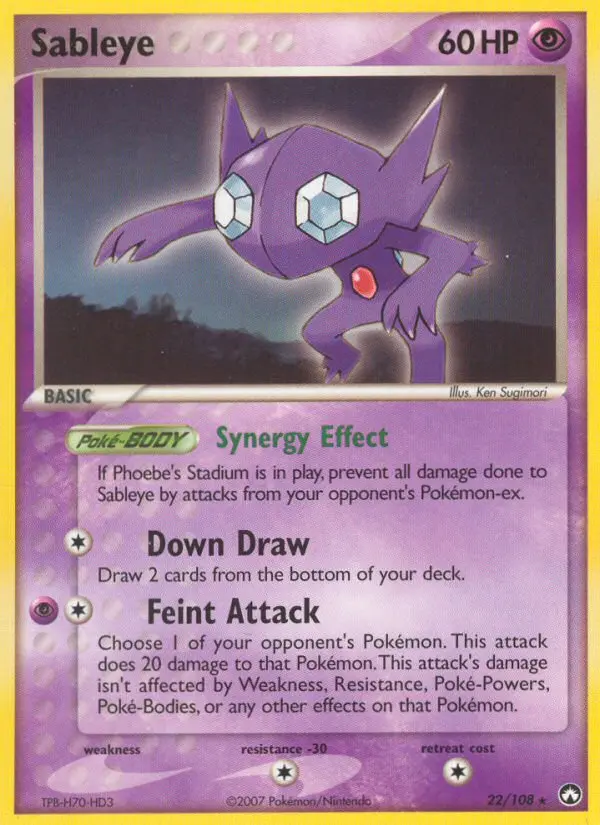 Sableye Rare rarity Power Keepers Pokémon card price — $35.87