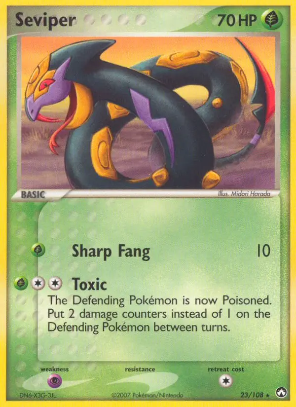 Seviper Rare rarity Power Keepers Pokémon card price — $9.85