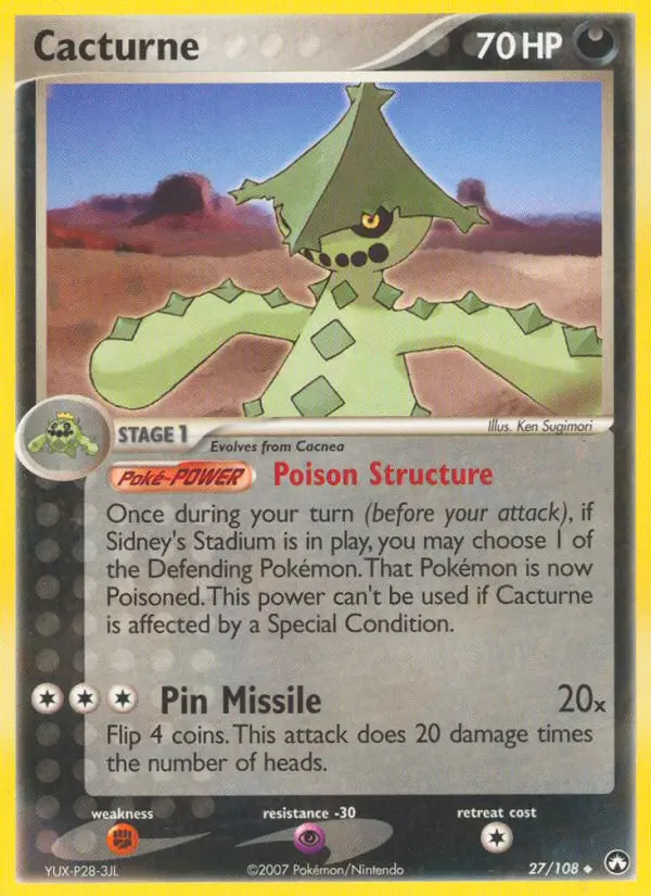 Cacturne Uncommon rarity Power Keepers Pokémon card price — $18.75