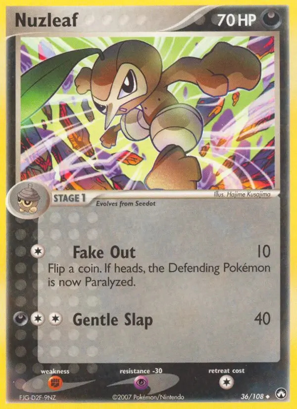 Nuzleaf Uncommon rarity Power Keepers Pokémon card price — $25.65