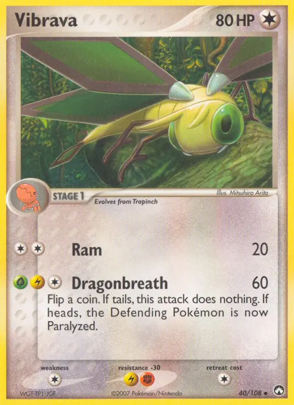 Vibrava Uncommon rarity Power Keepers Pokémon card price — $6.02