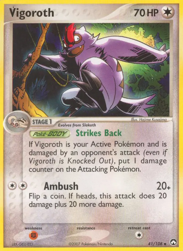 Vigoroth Uncommon rarity Power Keepers Pokémon card price — $17.35