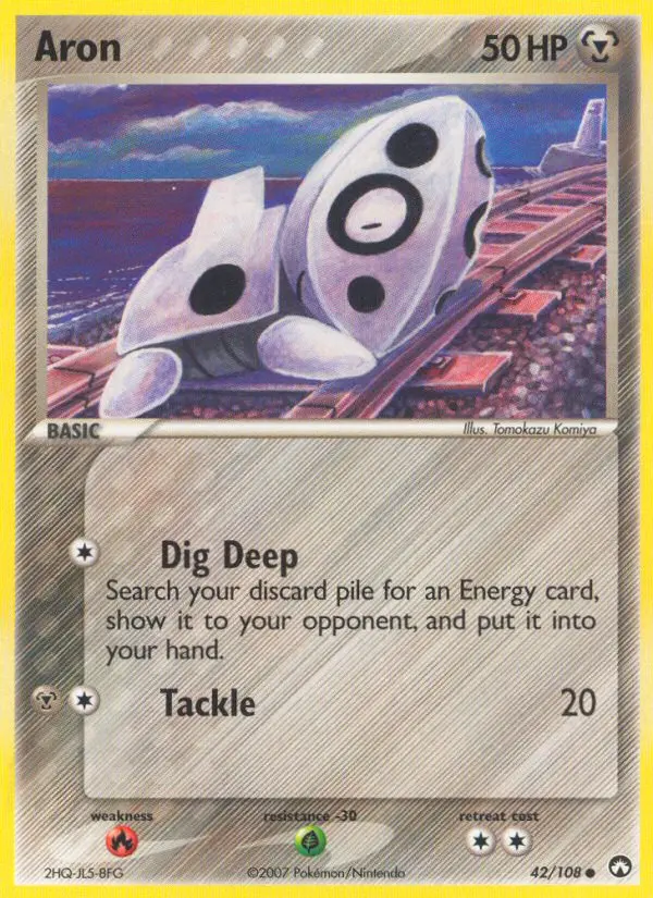 Aron Common rarity Power Keepers Pokémon card price — $19.18