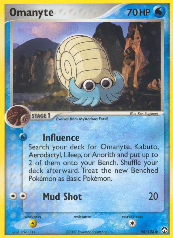 Omanyte Common rarity Power Keepers Pokémon card price — $5.90