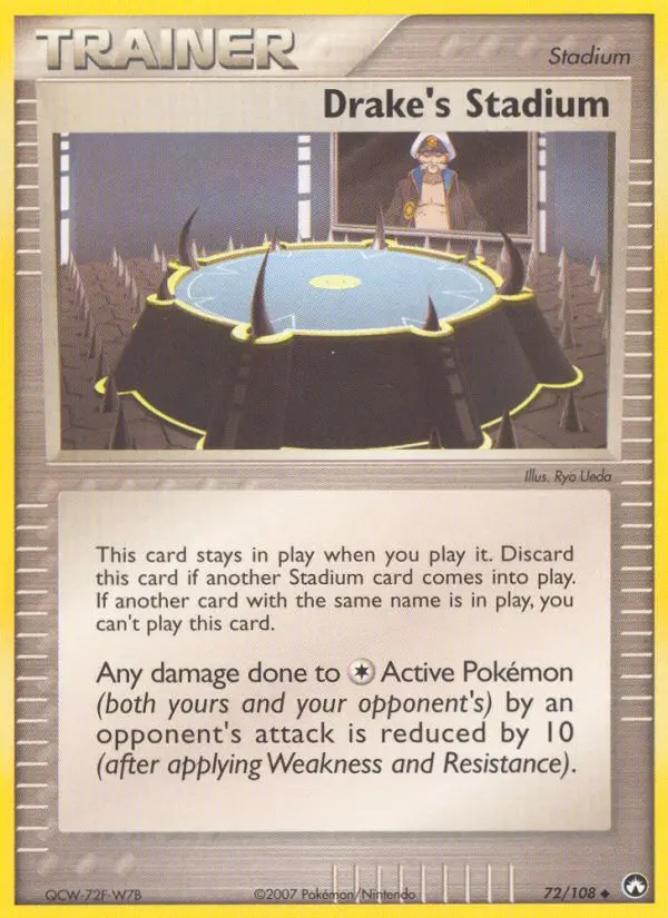 Drake's Stadium Uncommon rarity Power Keepers Pokémon card price — $3.13