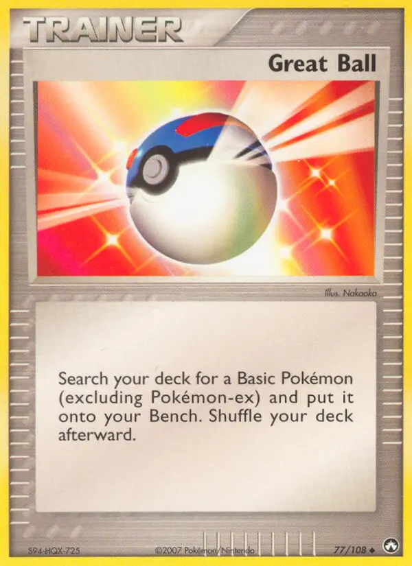 Great Ball Uncommon rarity Power Keepers Pokémon card price — $7.17