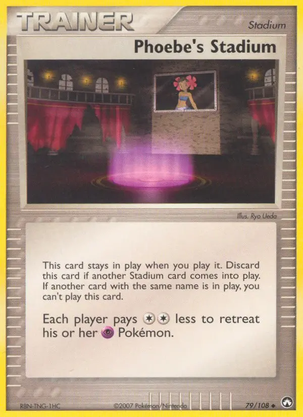Phoebe's Stadium Uncommon rarity Power Keepers Pokémon card price — $5.36