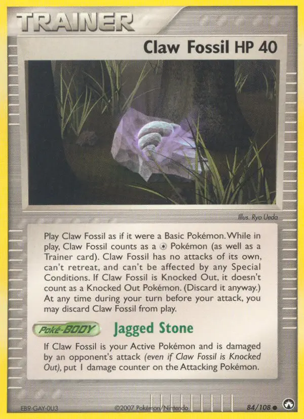 Claw Fossil Common rarity Power Keepers Pokémon card price — $1.91