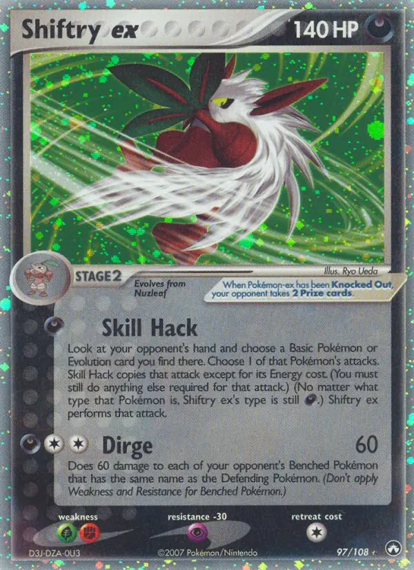 Shiftry ex Rare rarity Power Keepers Pokémon card price — $60.57