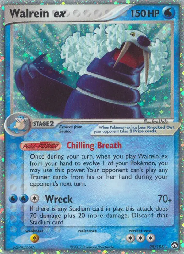 Walrein ex Rare rarity Power Keepers Pokémon card price — $52.24