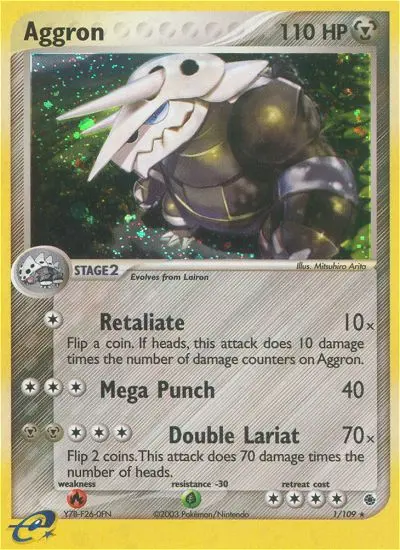 Aggron Rare rarity Ruby & Sapphire Pokémon card price — $38.80