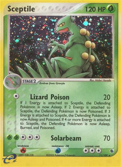 Sceptile Rare rarity Ruby & Sapphire Pokémon card price — $81.07