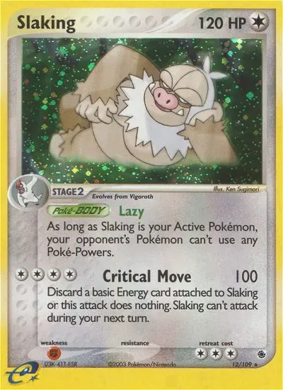 Slaking Rare rarity Ruby & Sapphire Pokémon card price — $22.41