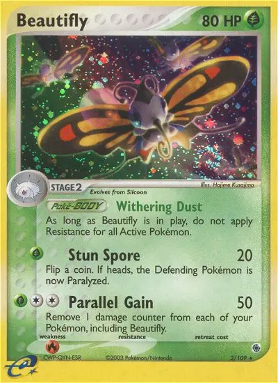 Beautifly Rare rarity Ruby & Sapphire Pokémon card price — $24.30