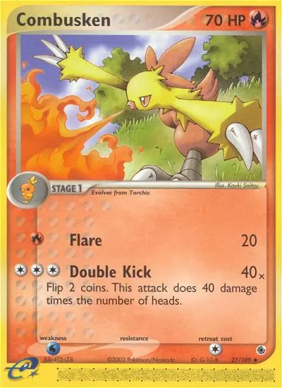 Combusken Uncommon rarity Ruby & Sapphire Pokémon card price — $20.95