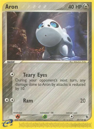 Aron Common rarity Ruby & Sapphire Pokémon card price — $15.04