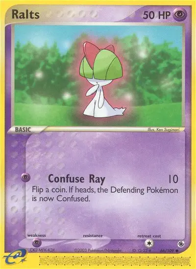 Ralts Common rarity Ruby & Sapphire Pokémon card price — $25.14