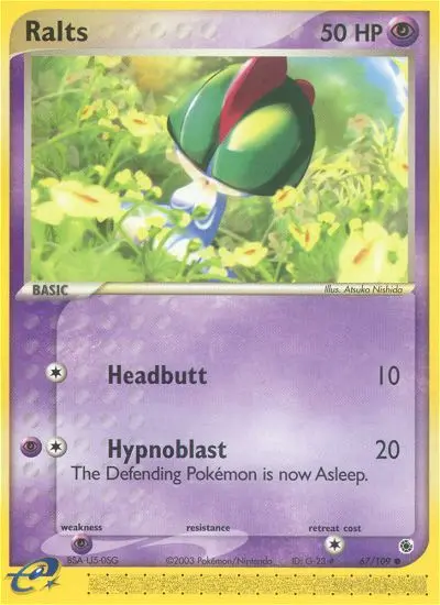 Ralts Common rarity Ruby & Sapphire Pokémon card price — $20.94
