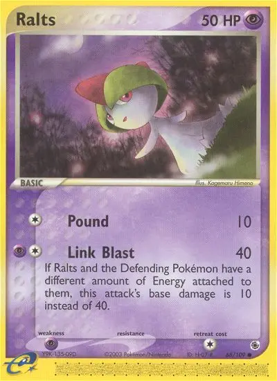 Ralts Common rarity Ruby & Sapphire Pokémon card price — $12.14