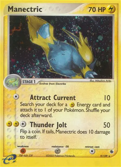 Manectric Rare rarity Ruby & Sapphire Pokémon card price — $20.33