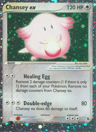 Chansey ex Rare rarity Ruby & Sapphire Pokémon card price — $74.02