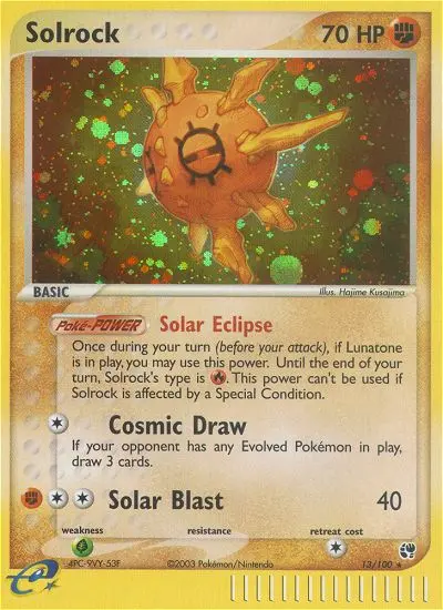 Solrock Rare rarity Sandstorm Pokémon card price — $26.50