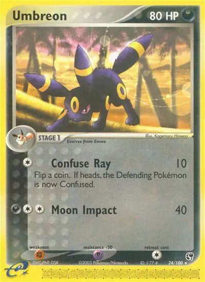 Umbreon Rare rarity Sandstorm Pokémon card price — $200.00