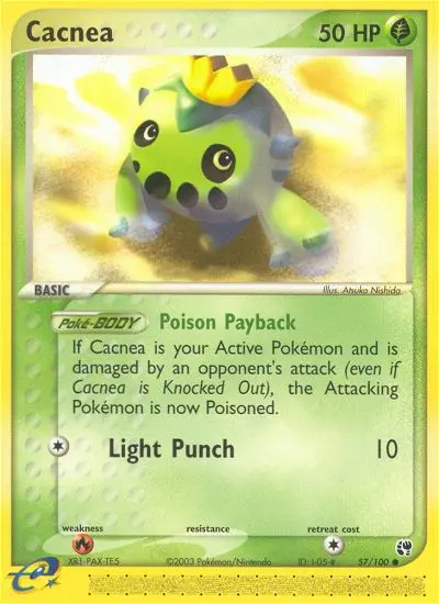 Cacnea Common rarity Sandstorm Pokémon card price — $25.34