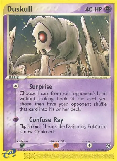 Duskull Common rarity Sandstorm Pokémon card price — $25.88